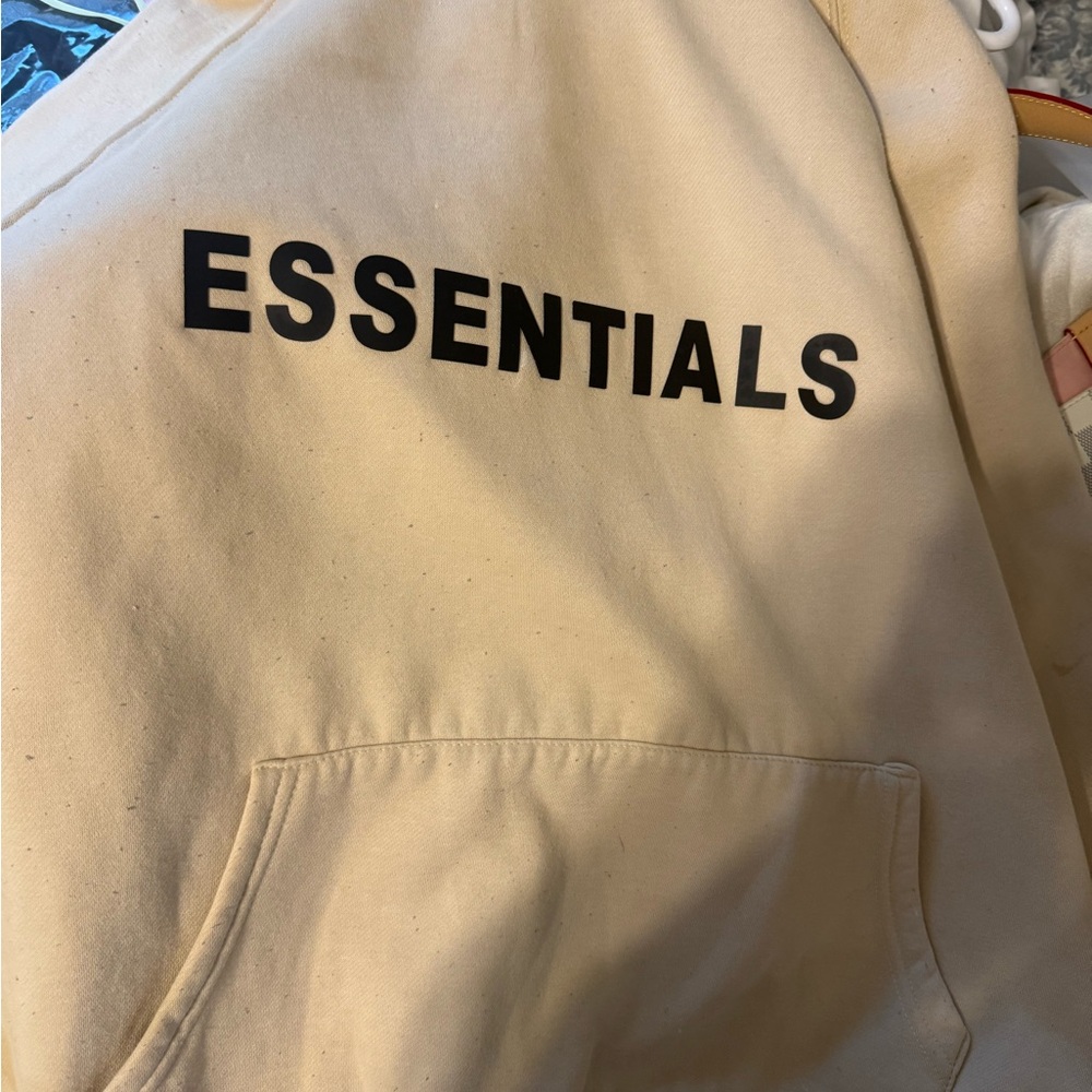 Fear of God Essentials Cream Hoodie